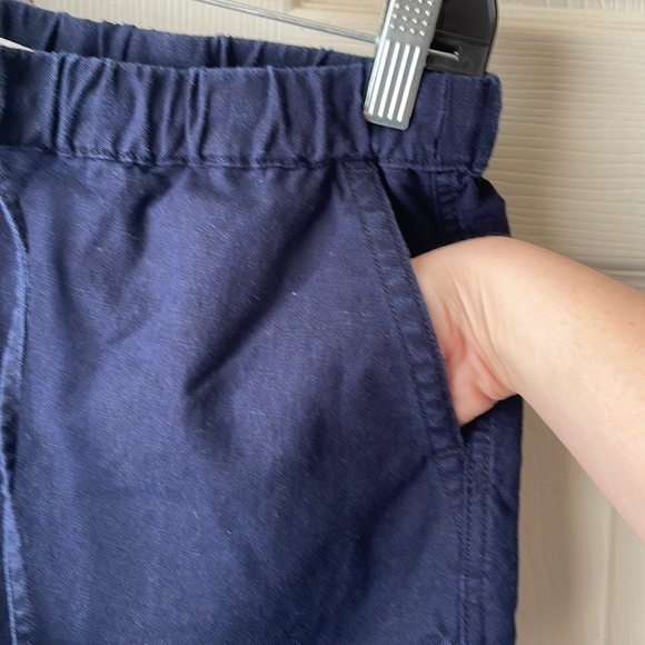 J.Crew NWOT Drawstring Linen Shorts - Navy Blue - Picture 3 of 4